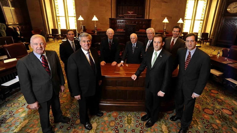 The nine Republican state senators from Long Island.
