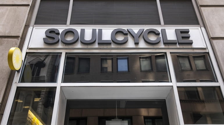 A SoulCycle fitness studio stands in Lower Manhattan on August...