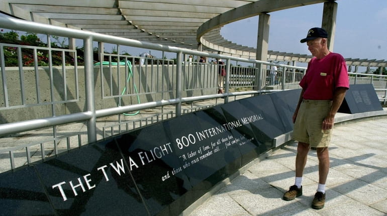 The memorial to victims of TWA Flight 800 at Smith Point...