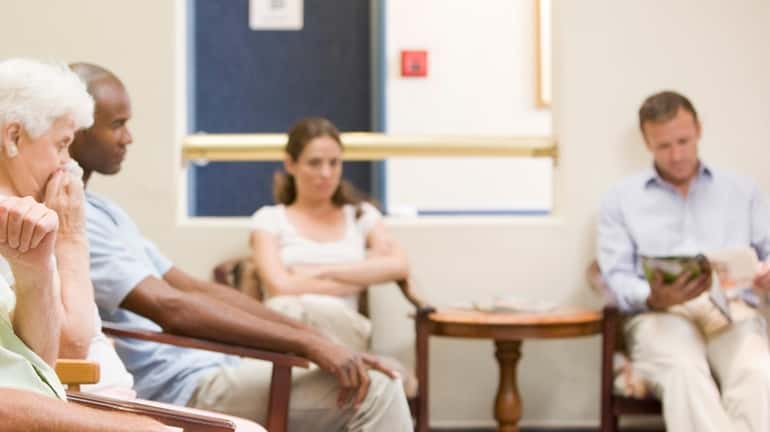 Stock image of a waiting room at a doctor's office.