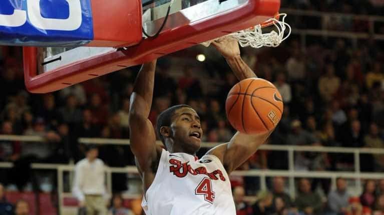 Moe Harkless of St. John's scores two of his game...