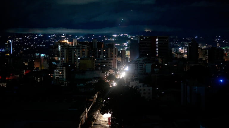 A view of Caracas, Venezuela, on Monday amid the ongoing...