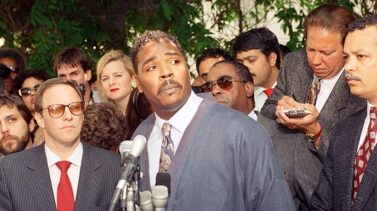 In this May 1, 1992 file photo, Rodney King makes...