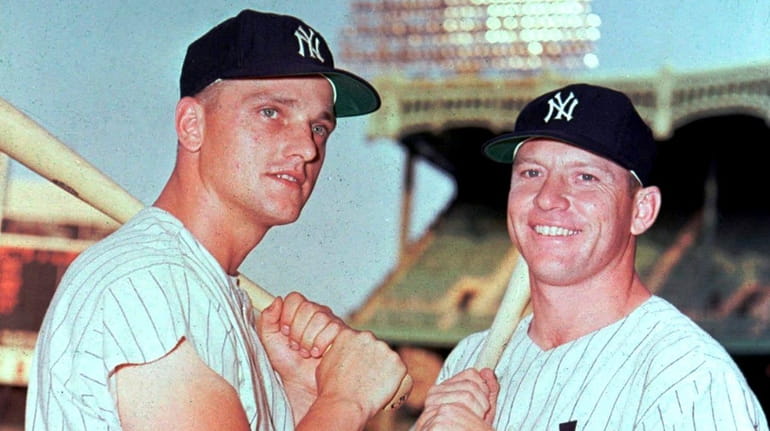 Roger Maris, left, and Mickey Mantle, in 1961.