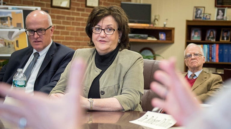 State Education Commissioner MaryEllen Elia visits classes at Carle Place...