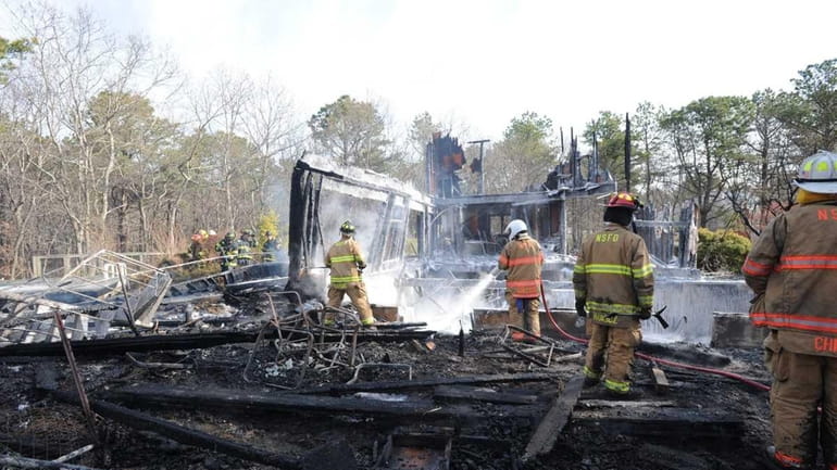 An early morning fire destroyed an unoccupied summer home in...