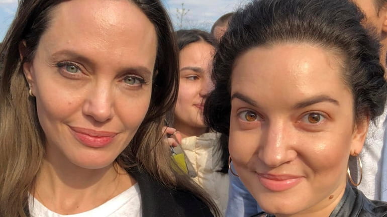 Actor Angelina Jolie, a UN goodwill ambassador, poses for a...
