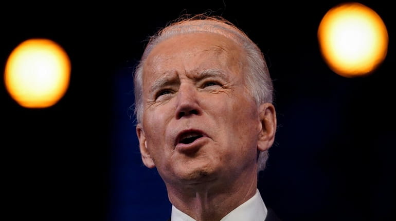 President-elect Joe Biden addresses the nation Monday after winning the...