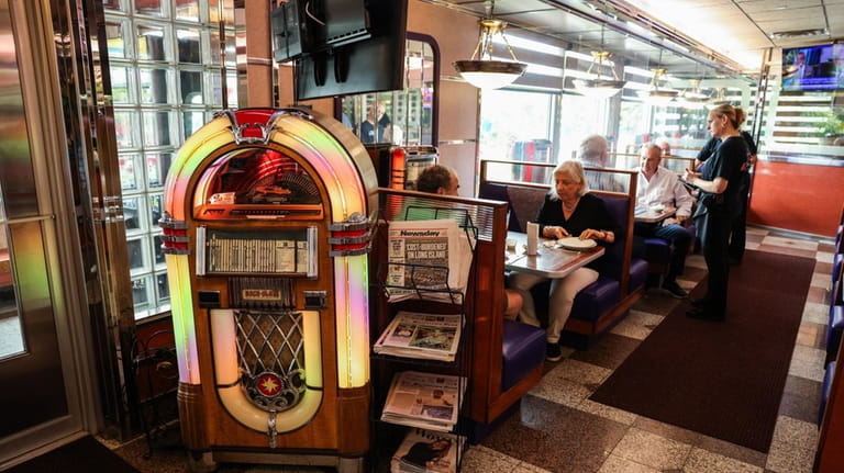 The central located Rock-Ola jukebox at the Hauppauge Palace Diner...