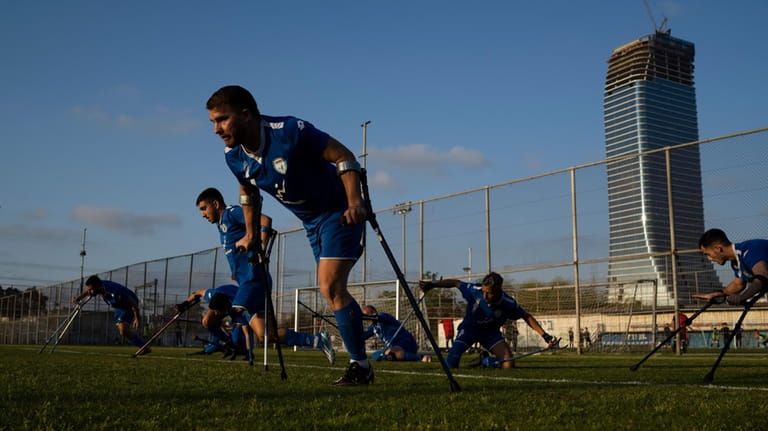 The soccer player of Israel Amputee Football Team, Ben Binyamin...