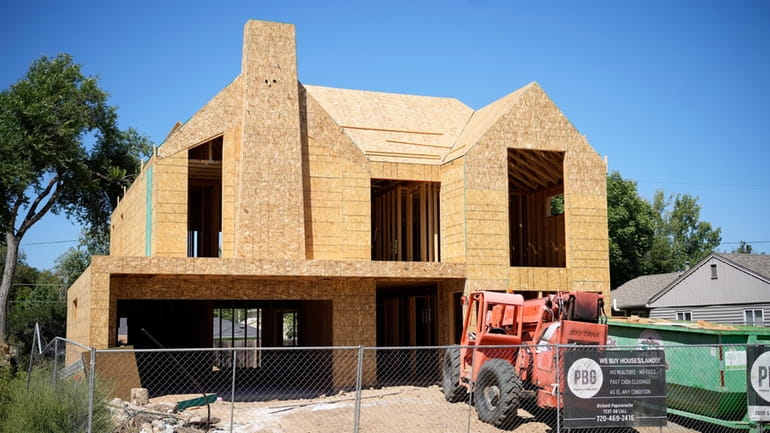 A new home under construction is seen, Aug. 21, 2023,...