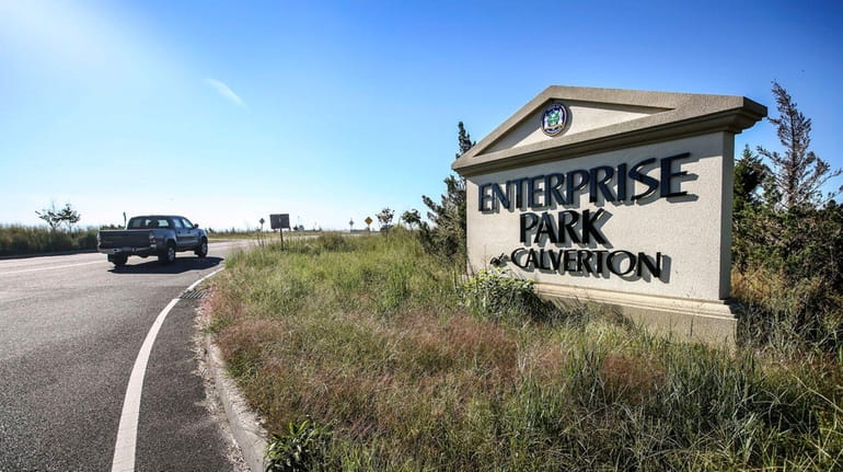 The entrance to the Town of Riverhead's Enterprise Park at...