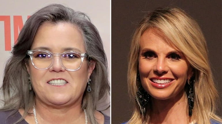 Rosie O'Donnell, left, responded to Elisabeth Hasselbeck on social media...