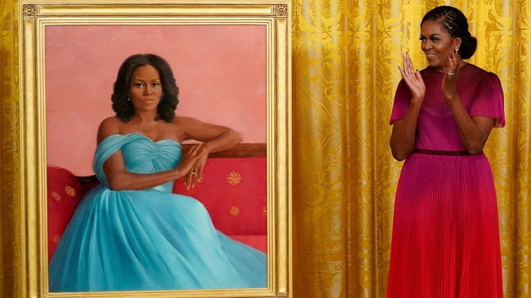 Former first lady Michelle Obama sees her official White House...