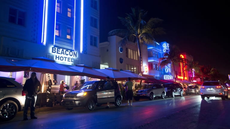 The Beacon Hotel on Ocean Drive, in the South Beach...