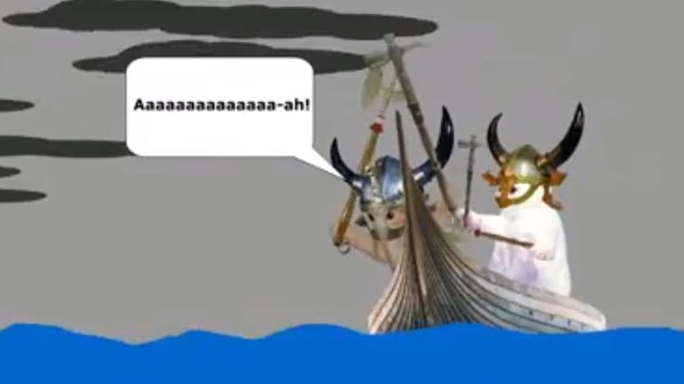 The Viking kittens hit the high seas.