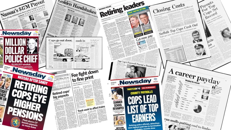 Some of Newsday’s stories and covers on Long Island police...