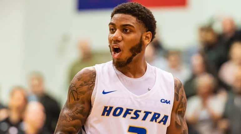 Hofstra guard Justin Wright-Foreman, second in Division I in scoring...