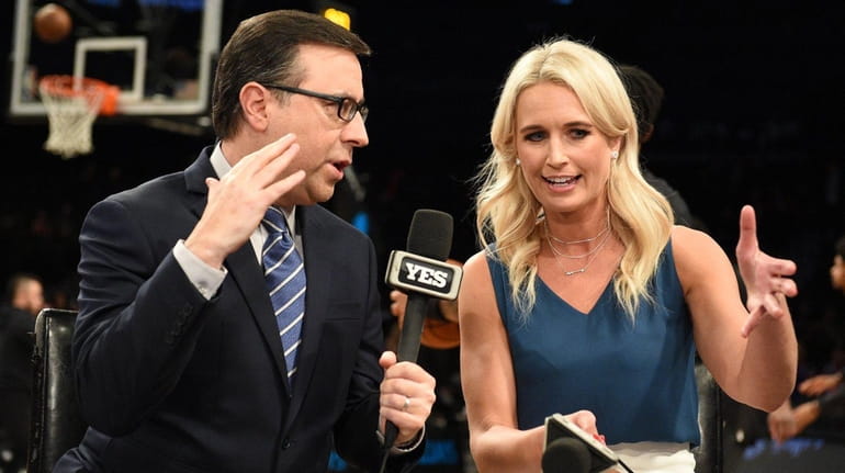 Sarah Kustok, a Brooklyn Nets analyst for the YES Network,...