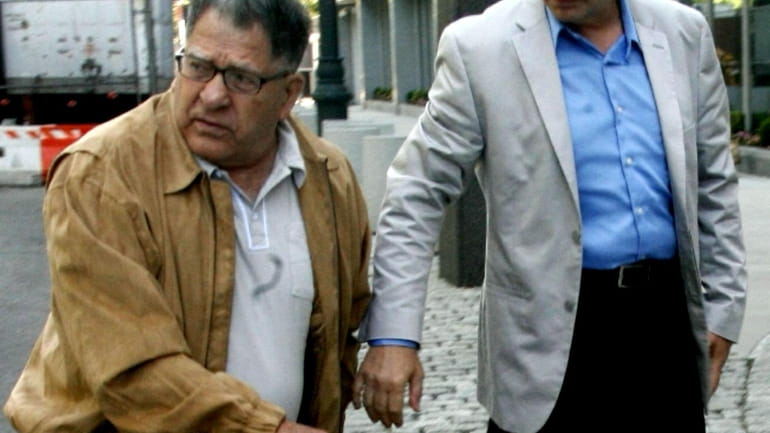 John 'Sonny' Franzese, left, arrives at Brooklyn's federal court. (June...