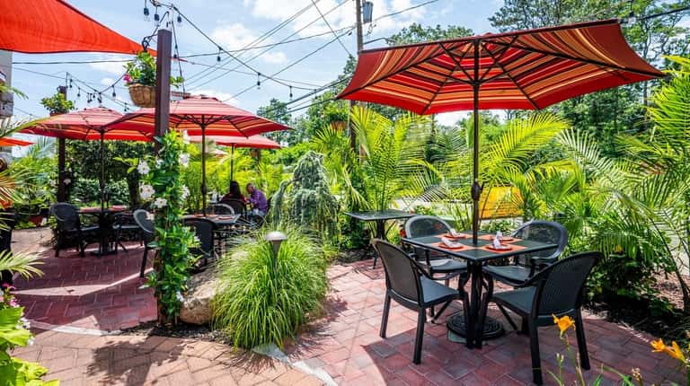 The outdoor dining area at Maria's Mexican & Latin Cuisine...