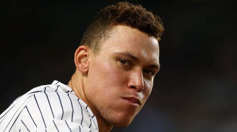 Yankees outfielder Aaron Judge in the eighth inning at Yankee...