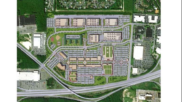 The proposed plan for Serota Properties Islip Pines development.