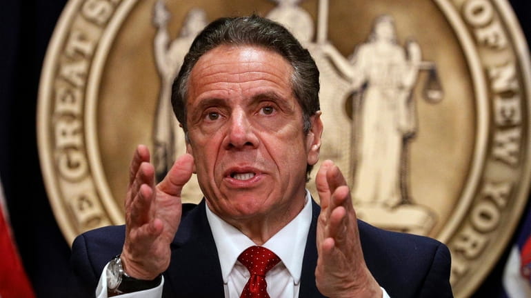 Gov. Andrew M. Cuomo speaks during a news conference in...