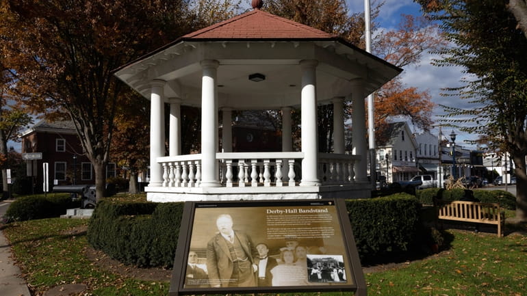 A panel showcasing Oyster Bay hamlet's connection with former U.S. President Teddy...