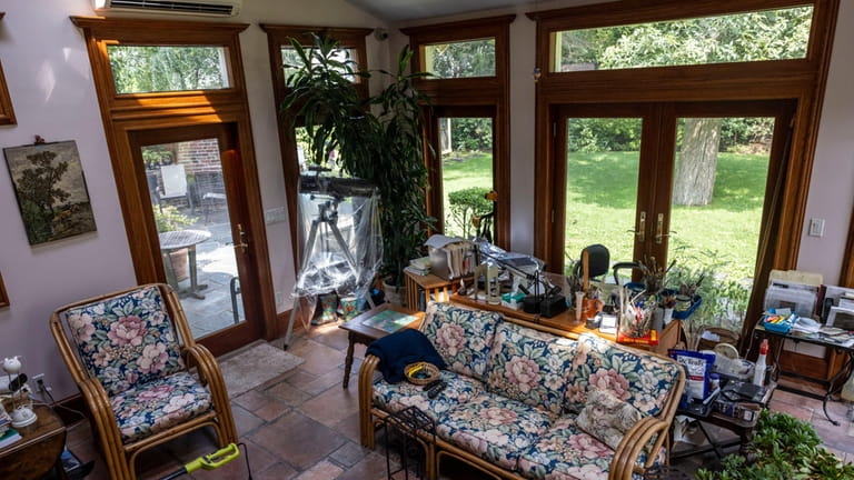 The sun room in the Hechts' home.