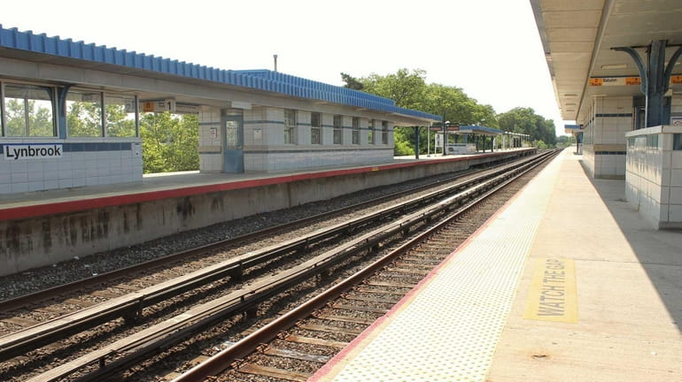 The Lynbrook Long Island Rail Road station is located just...