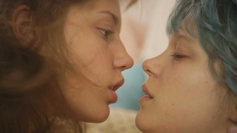 Adele Exarchopoulos, left, as Adele, and Lea Seydoux, as Emma,...