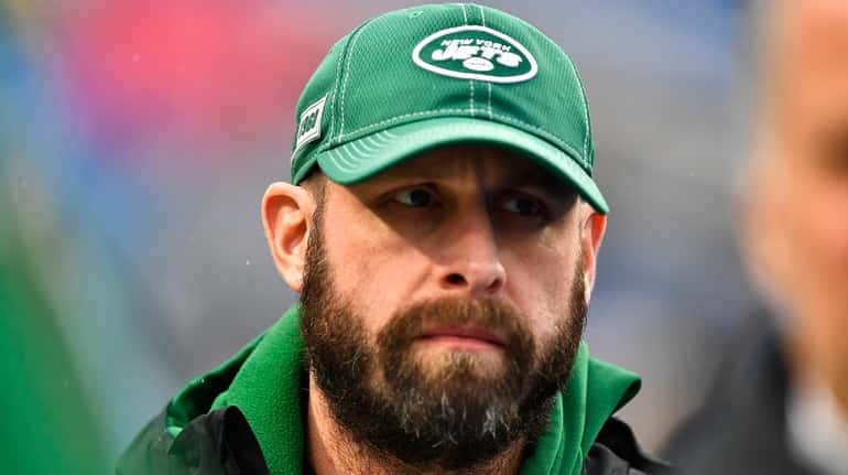 New York Jets head coach Adam Gase before a game...