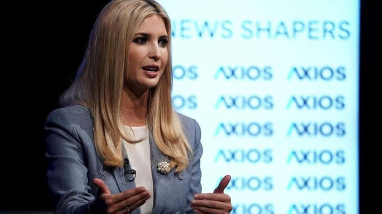 Ivanka Trump speaks at an event hosted by Axios, a news...