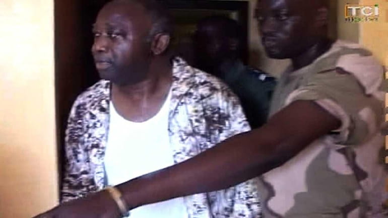 A picture grabbed on April 11, 2011 shows Laurent Gbagbo...