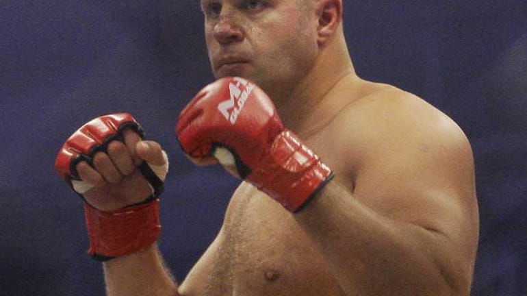 Fedor Emelianenko, shown here before a Strikeforce fight against Fabricio...