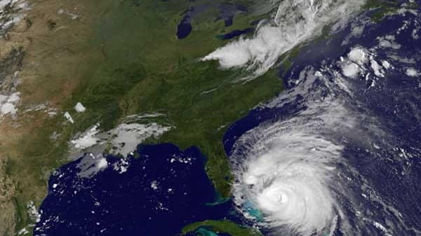 Hurricane Irene in the Caribbean Sea, moving toward the eastern...