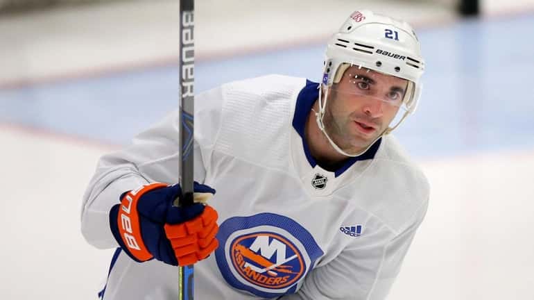 Islanders right wing Kyle Palmieri skates during training camp at...