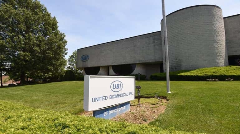 United Biomedical Inc. offices on Davids drive in Hauppauge. June...