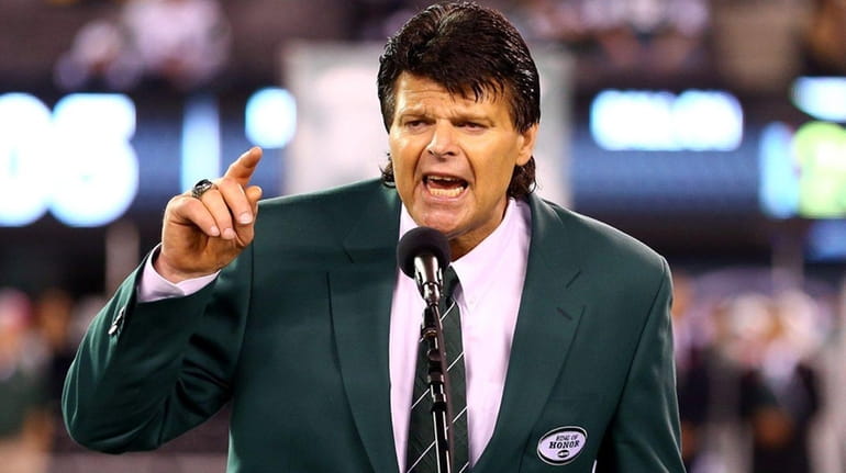 Former Jets All-Pro defensive lineman Mark Gastineau at his Ring...