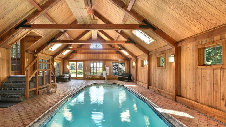 This Riverhead home has an indoor pool.