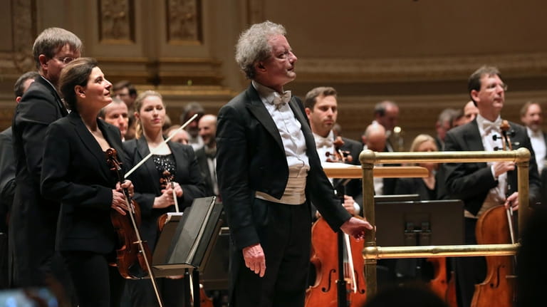 This image released by Carnegie Hall shows Albena Danailova, foreground...