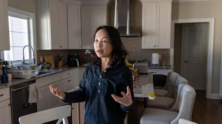Xu Zhang at her home on Thursday in Syosset.
