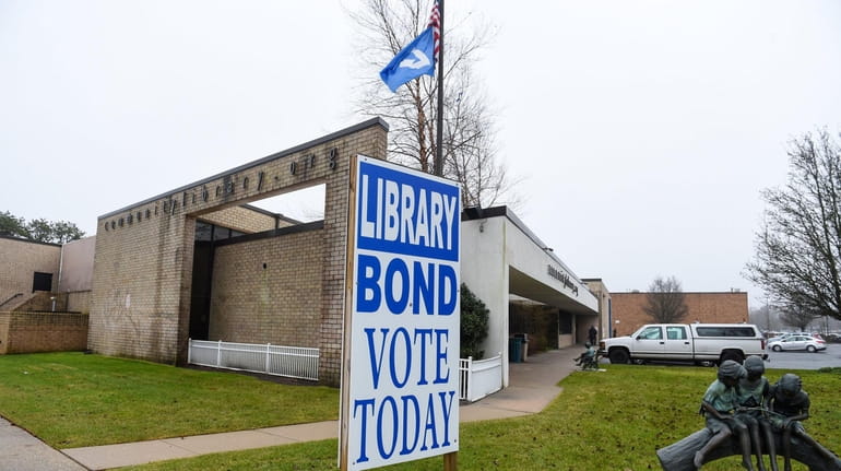 The bond vote took place in the Mastics-Moriches-Shirley Community Library...