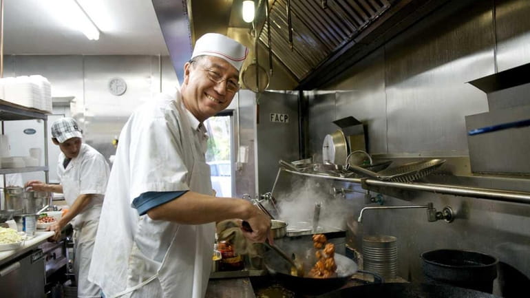 Executive chef Mr. Ge in the kitchen at Ten89 Noodle...