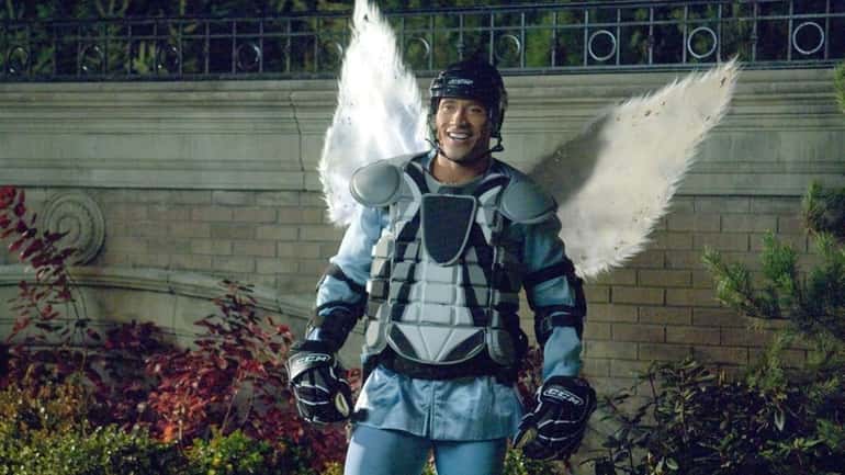 Hockey player-turned tooth fairy Derek Thompson (Dwayne Johnson) "wings" it...