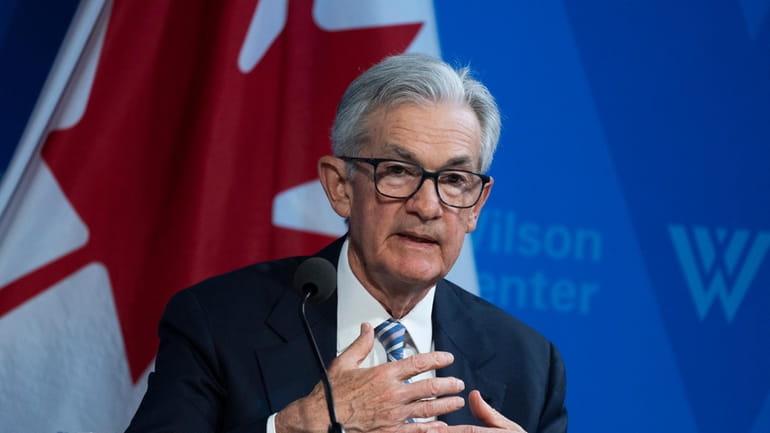 Federal Reserve Chair Jerome Powell participates in a Washington Forum...