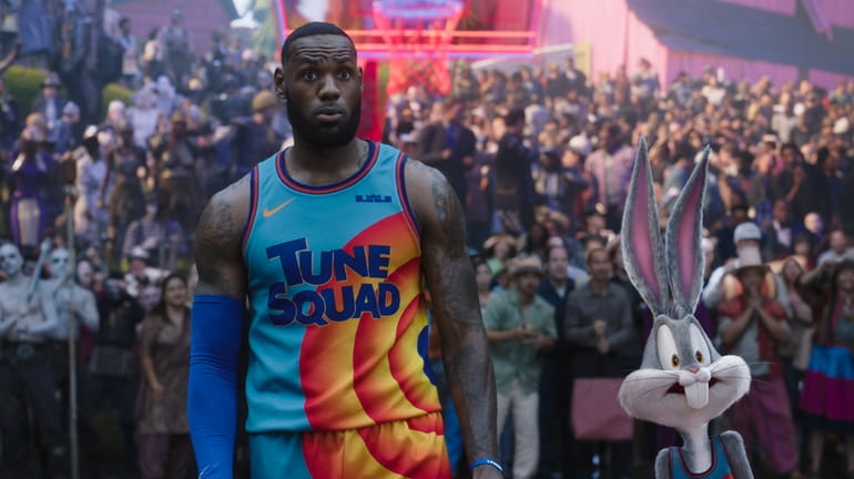 LeBron James and Bugs Bunny in "Space Jam: A New...