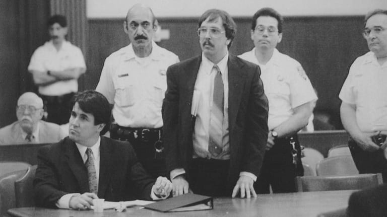Joel Rifkin listens to the guilty verdict against him in...