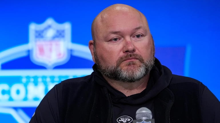 New York Jets general manager Joe Douglas at the NFL...
